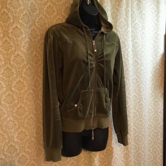 ✨HOST PICK✨ Self Esteem green velour hoodie - Picture 2 of 7